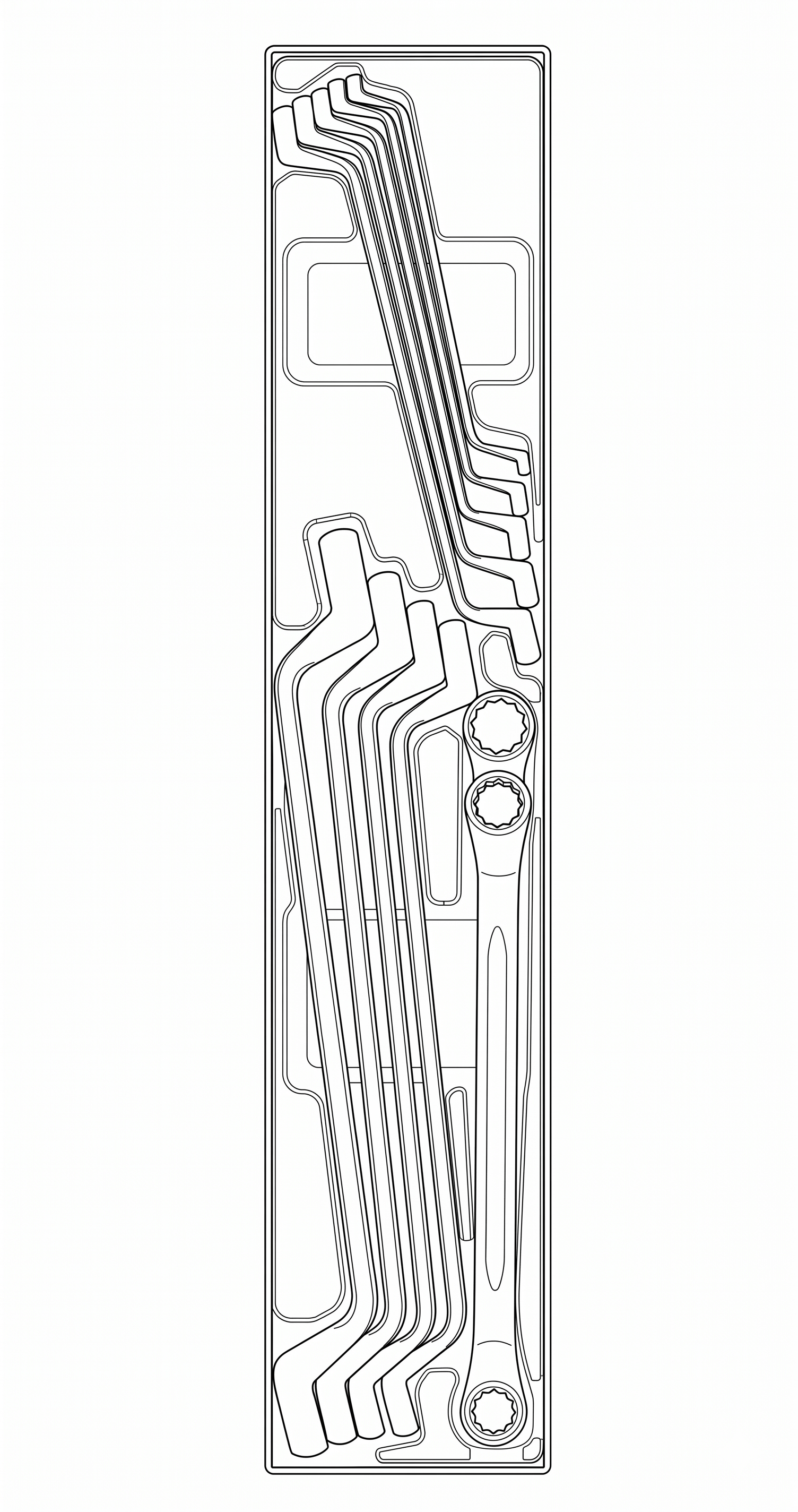 Double Ring Spanner Set TTX4 11 Pieces
