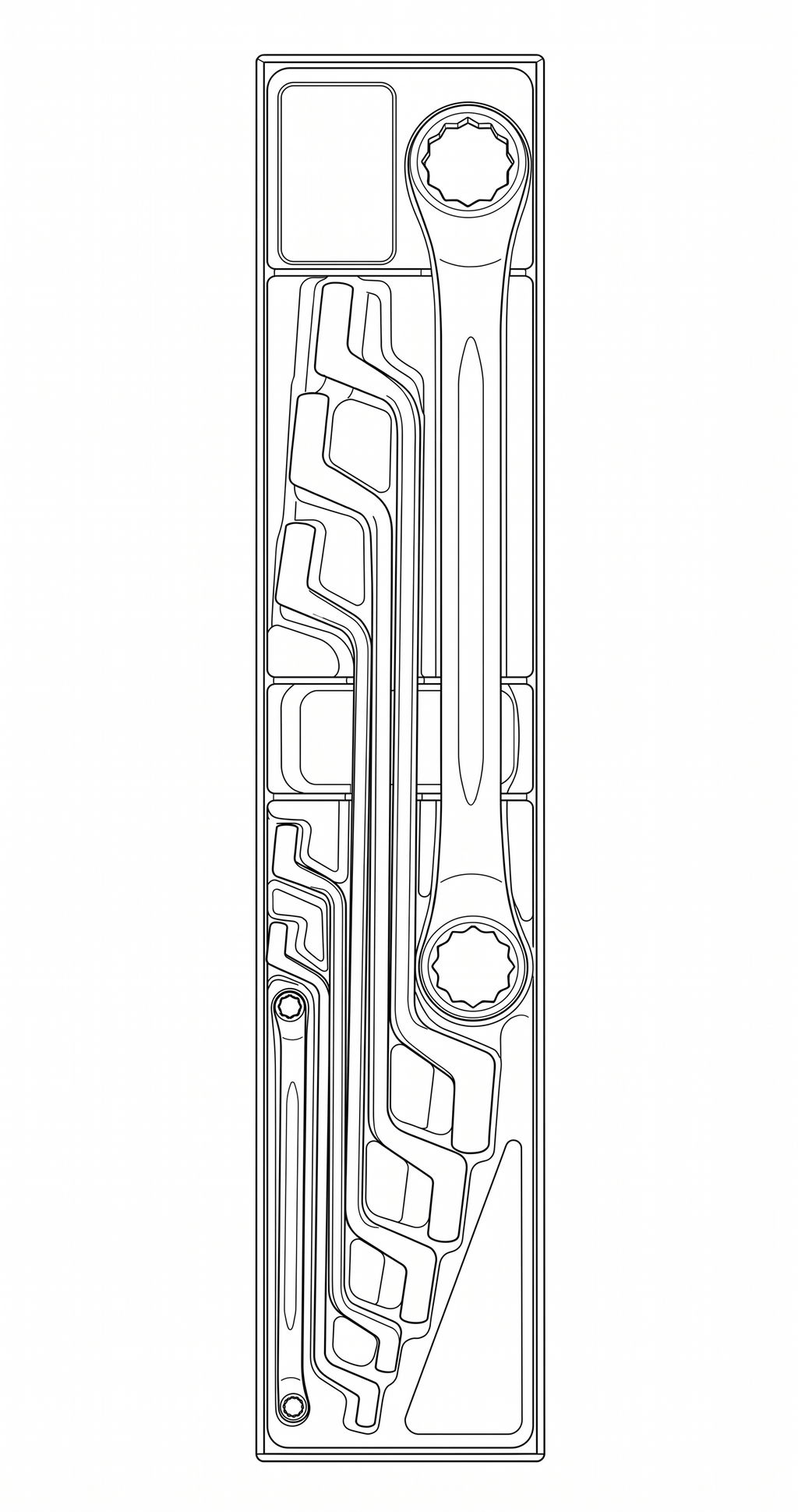Double Ring Spanner Set AF TTX4 7 Pieces