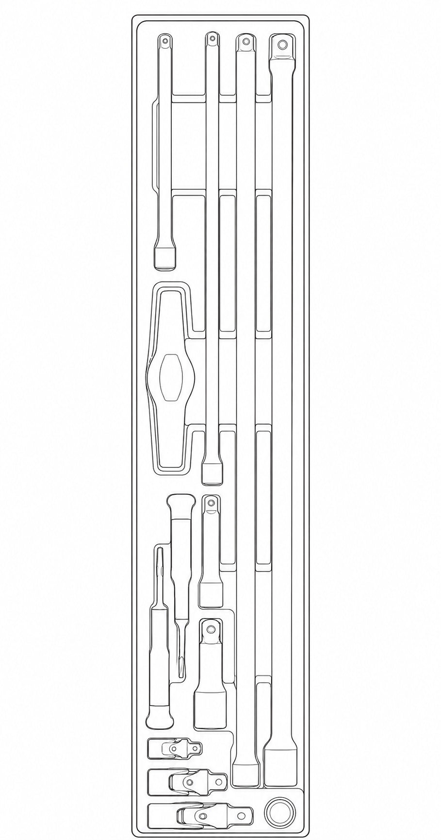 Extension Bars Set TTX4 13 Pieces