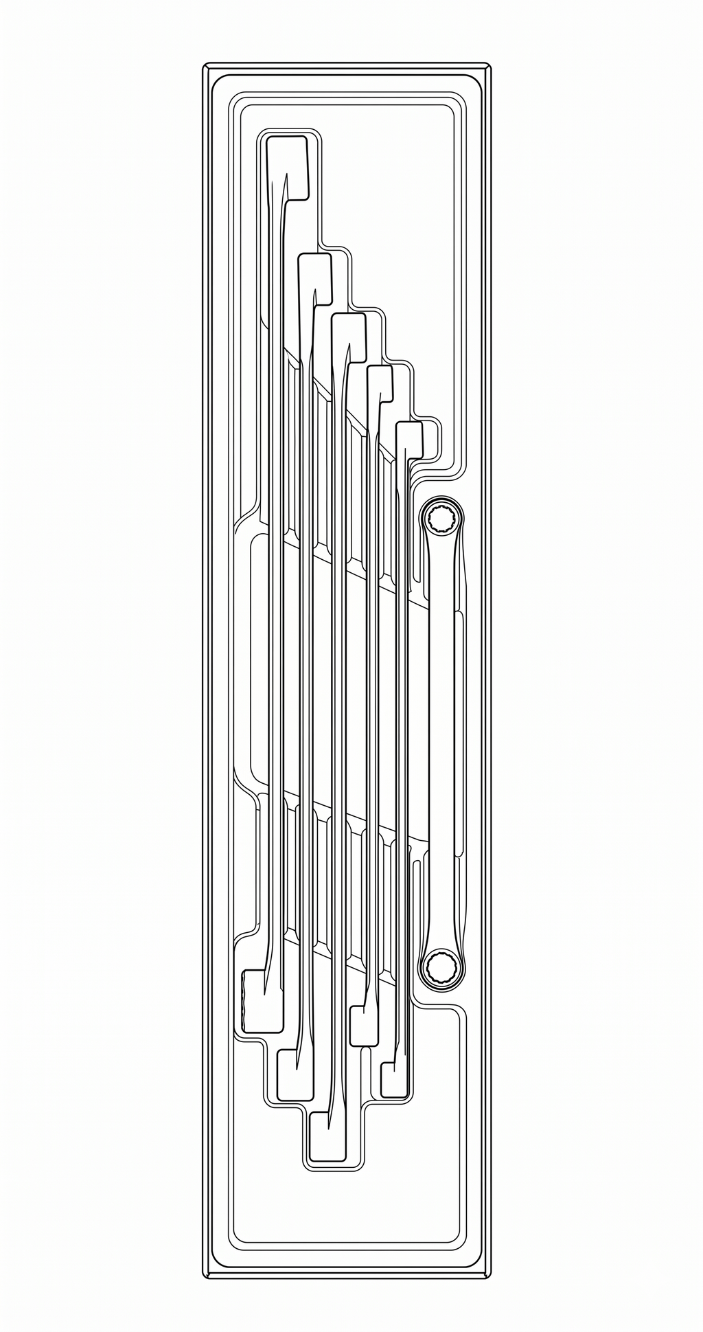 Long Double Ring Spanner Set TTX4 6 Pieces