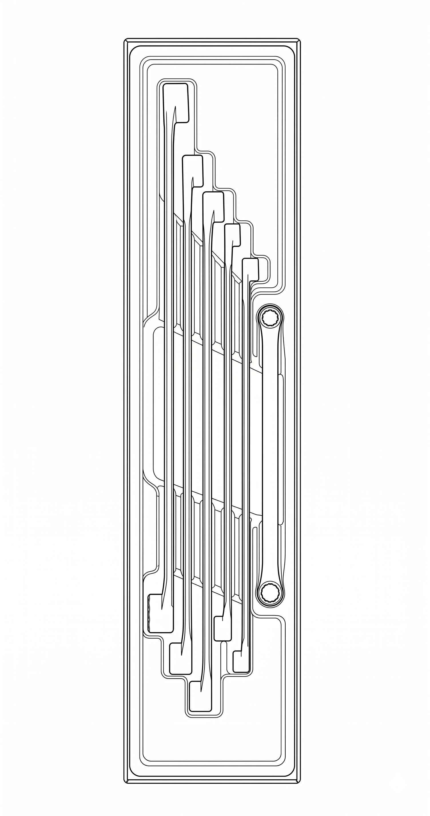 Long Double Ring Spanner Set TTX4 6 Pieces