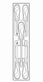 Juego de destornilladores Teng Tools Power Through, 5 piezas — TTXMDTN