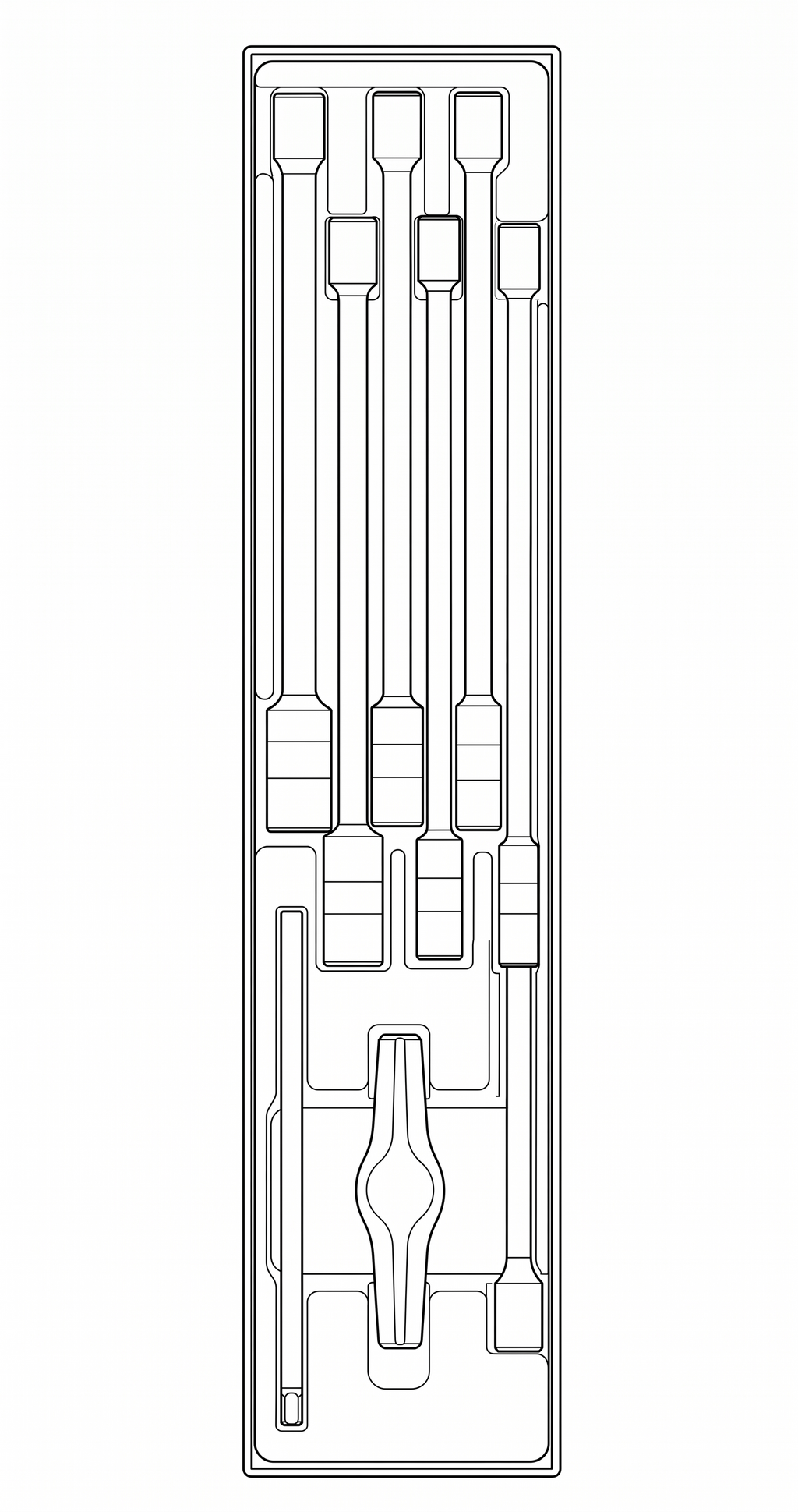 3/8 Drive Long T-Bar Socket Set TTX4 9 Pieces