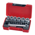 Teng Tools 1/4" Socket Set 6 pt 19 Pieces — T1419