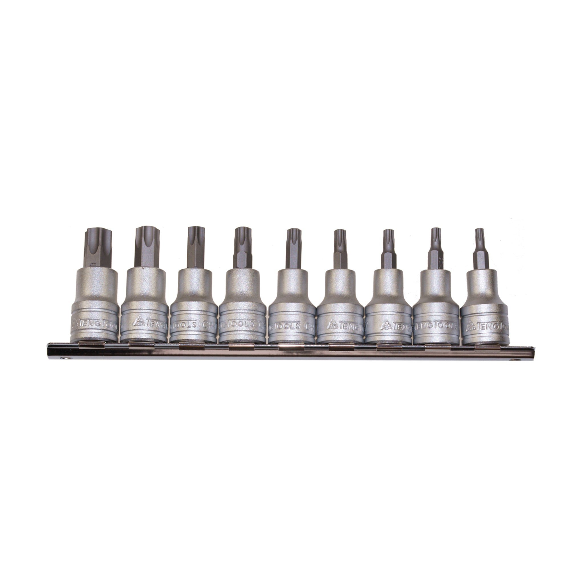 3/8 TPX Bit Socket Clip Rail Set 9 Pieces — Teng Tools M3813TPX