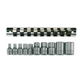 1/4 & 3/8 TX-E Socket Clip Rail Set 10 Pieces — Teng Tools M3814