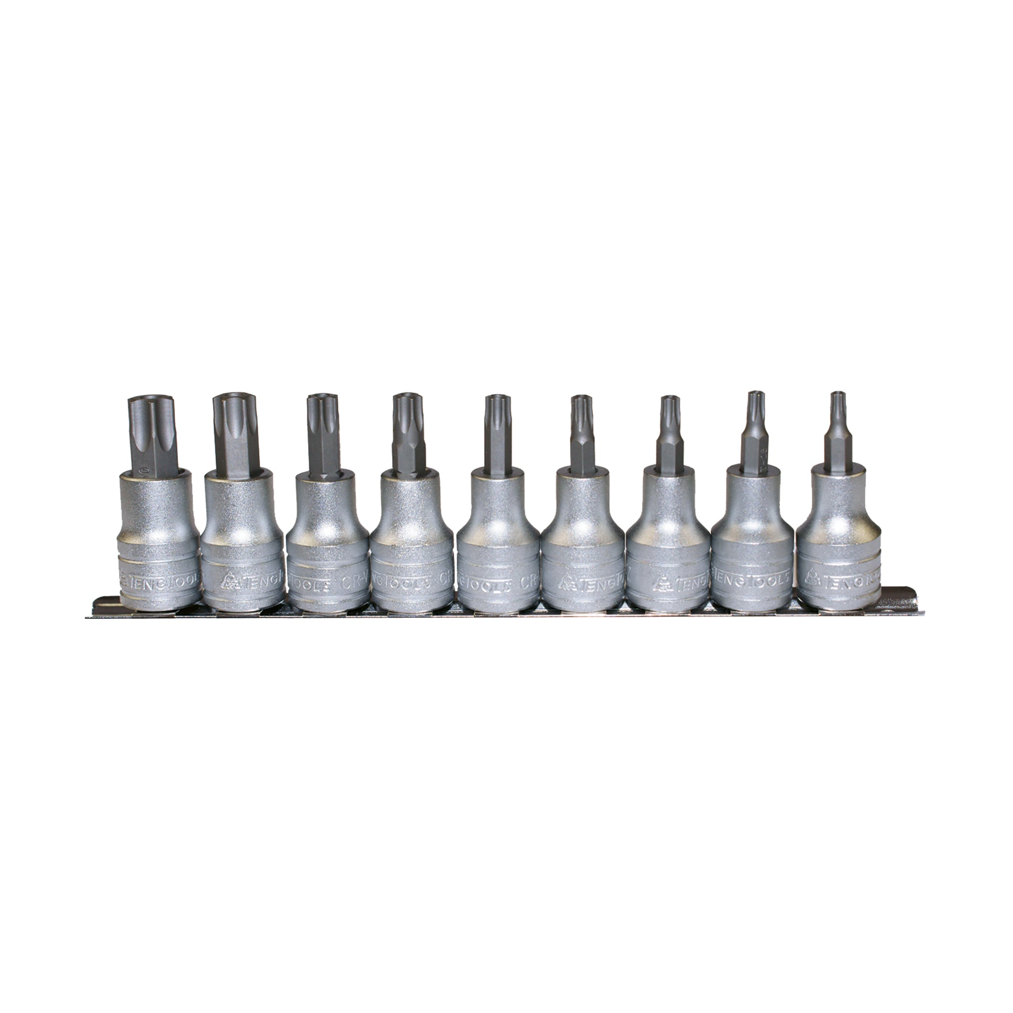 1/2 TPX Bit Socket Clip Rail Set 9 Pieces — Teng Tools M1213TPX