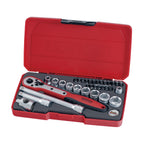 Juego de llaves de vaso Teng Tools de 3/8" y 6 puntas, 34 piezas — T3834