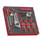 Juego de llaves hexagonales y TX de bola Teng Tools FOAM2, 42 piezas — TEDHT42