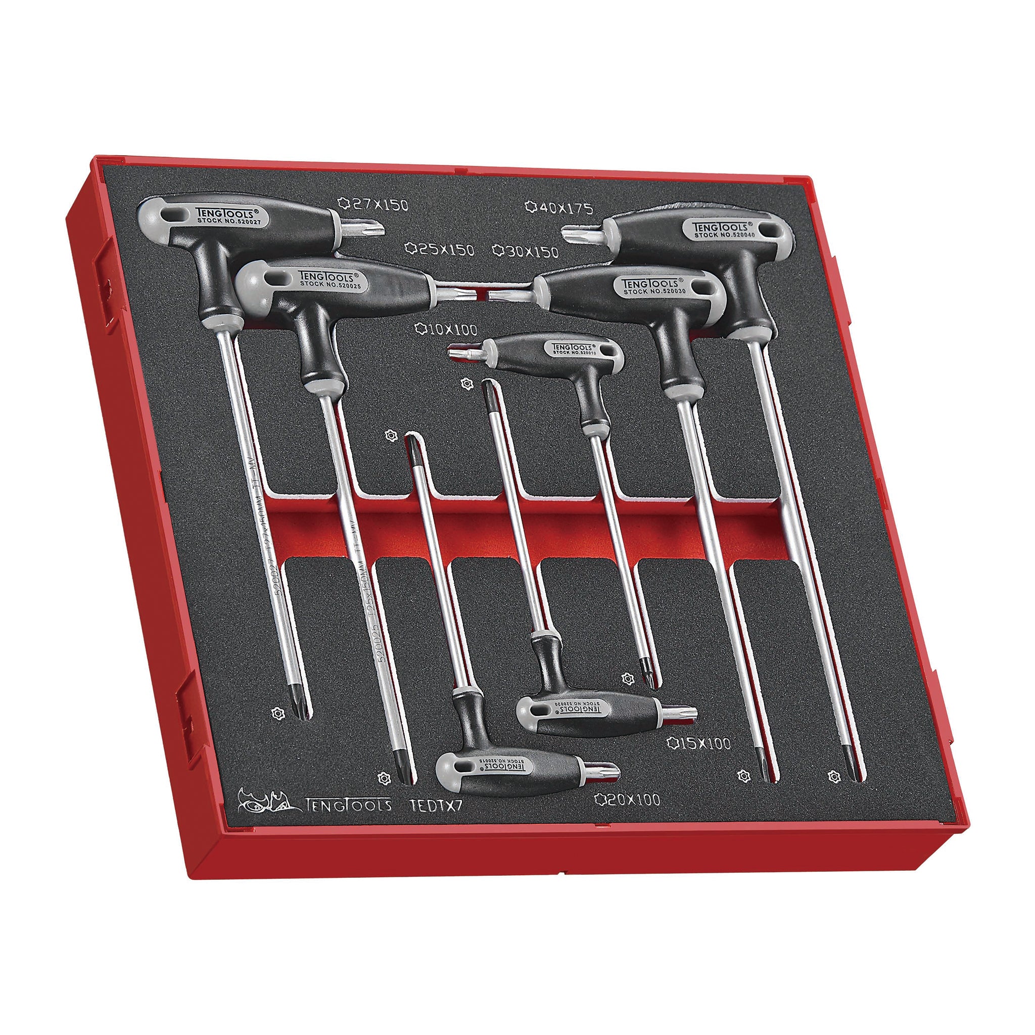 T-Handle TX Key Set FOAM2 7 Pieces