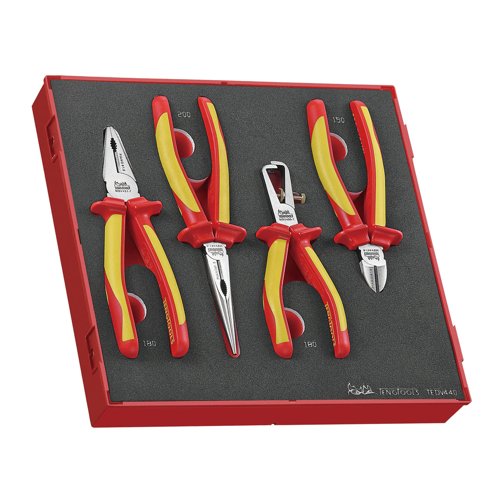 Insulated Plier Set Foam2 4 Pieces