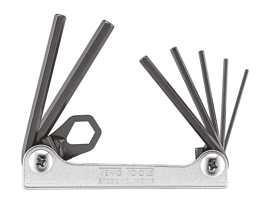 Folding Hex Key Set AF 7 Pieces