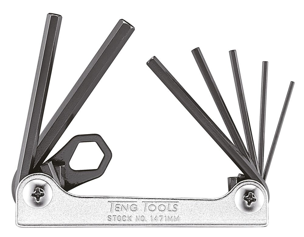 Folding Hex Key Set 1.5-6mm 7 Pieces