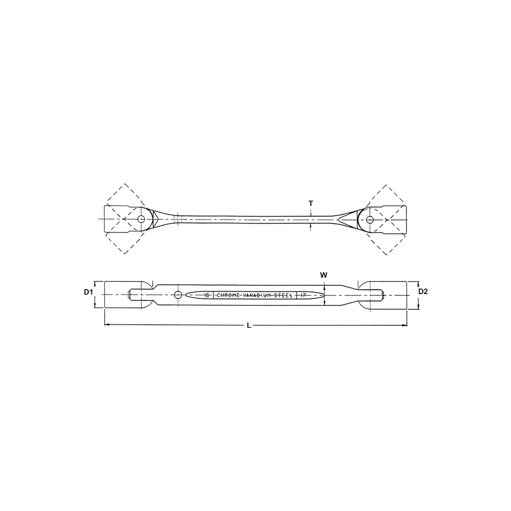 Double Flex Wrench Set TT1 6 Pieces