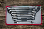 Juego de llaves combinadas de carraca Teng Tools R TT1, 8 piezas — TT6508R