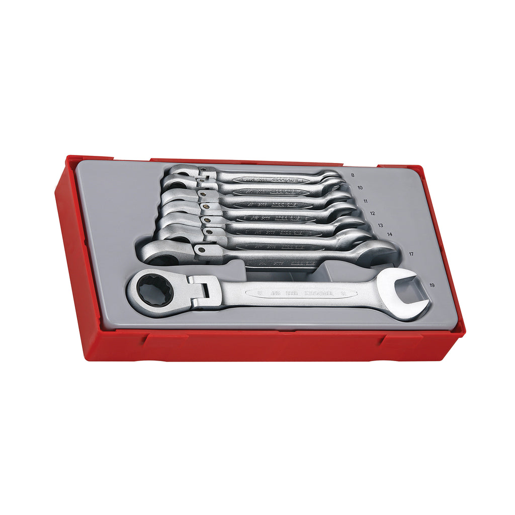 Ratcheting Combination Spanner Set RF TT1 8 Pieces