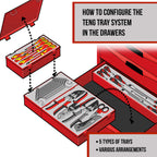 Juego de llaves combinadas de carraca Teng Tools R TT1 de 11 piezas — TT6511R