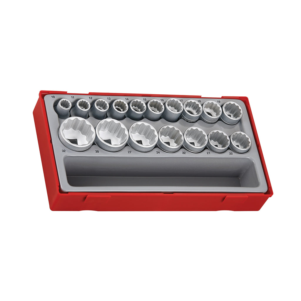 1/2 Socket Set 12 pt TT1 17 Pieces