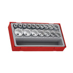 Teng Tools Juego de dados de 1/2" 12 puntas TT1 de 17 piezas — TT1217
