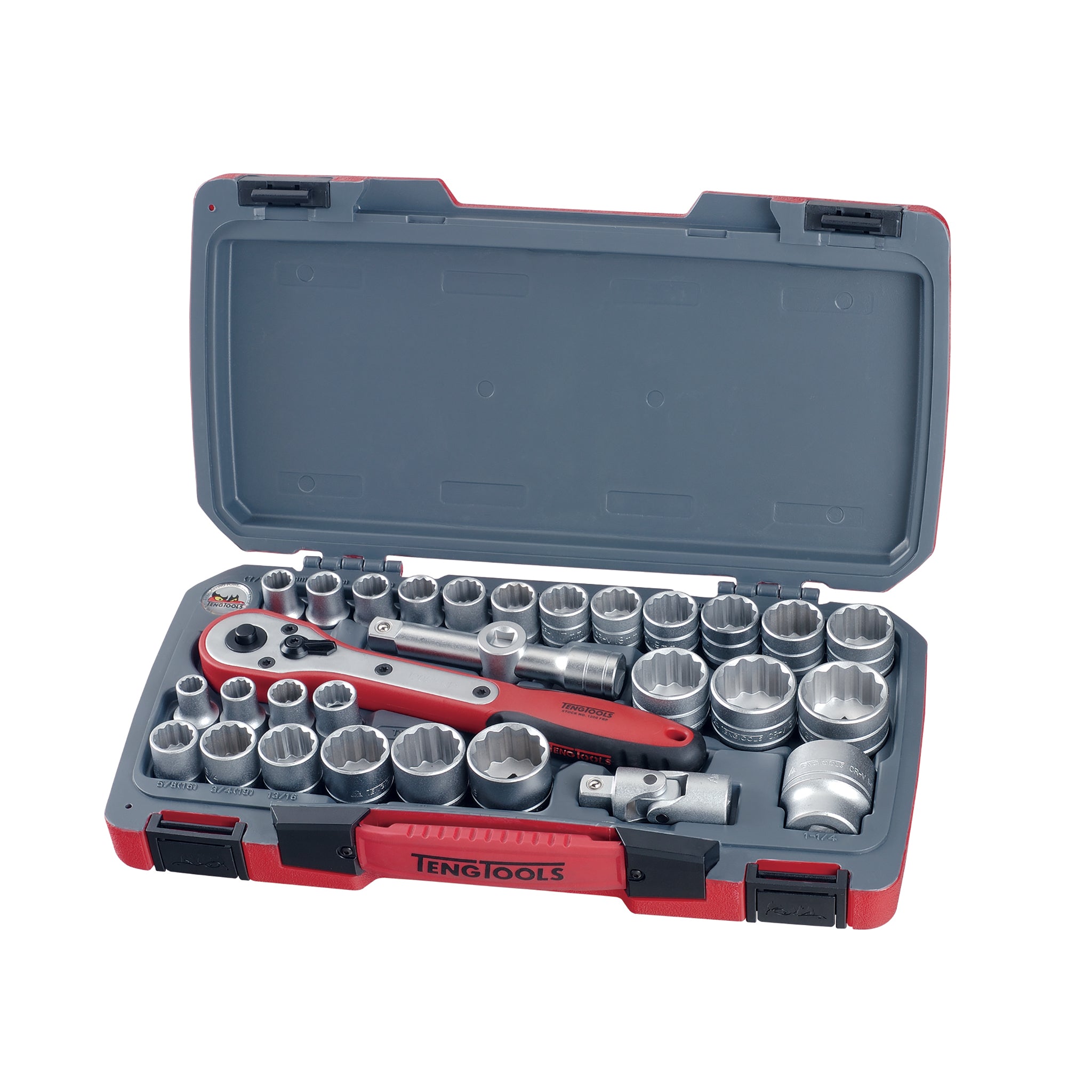 MECCA PRO 1/2" Socket Set 12 Point mm/SAE 30 Pieces — Teng Tools T1230