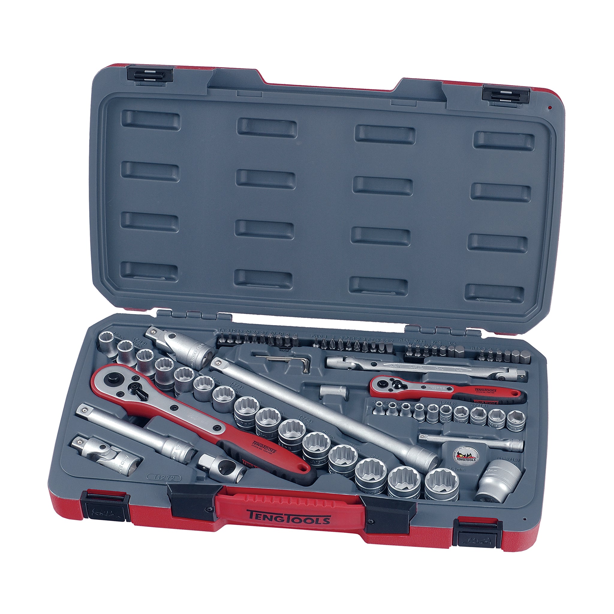 Teng Tools MECCA PRO 1/4" & 1/2" Socket Set 72 Pieces — T1272