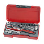 Juego de vasos Teng Tools de 1/4" con 6 caras, 24 piezas — T1424