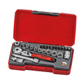 Teng Tools 1/4" Socket Set Flexible Ratchet 6 pt 20 Pieces — T1424S