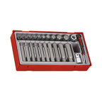 Teng Tools Juego de llaves de vaso con puntas hexagonales de 1/2", 23 piezas — TTHEX23