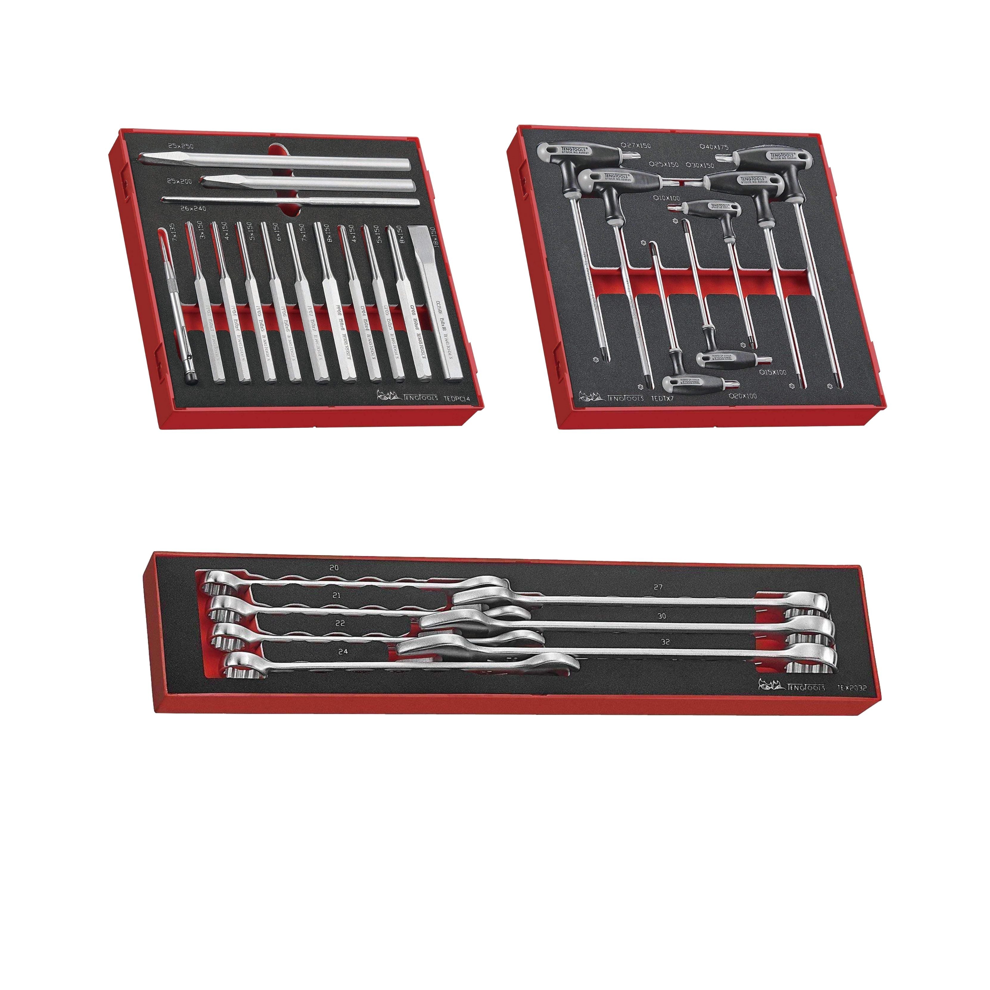 Teng Tools 240 Piece Complete Mixed EVA Foam General Hand Tool Kit (Mega Bundle 2)