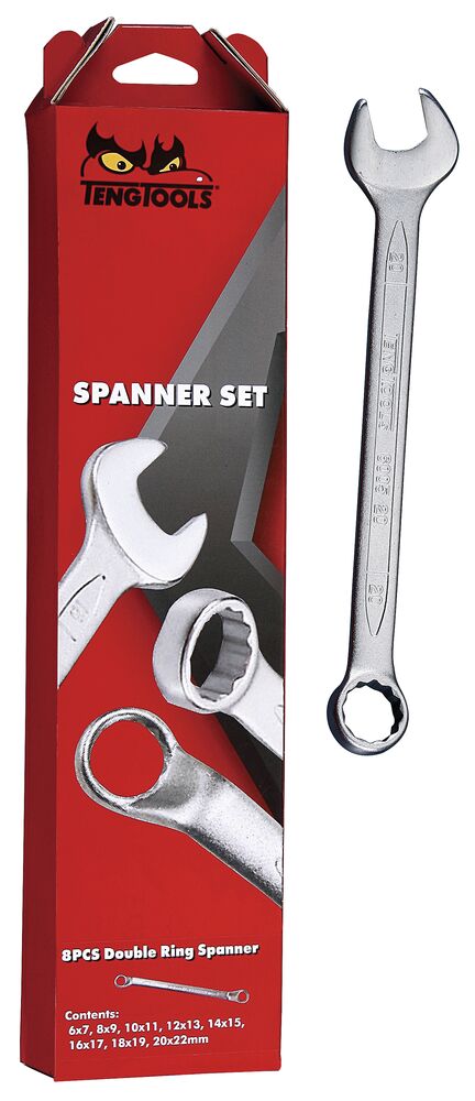 Teng Tools Combination Spanner Set 8-22 mm 12 Pieces — 6512