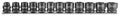 Teng Tools 1/2" Stubby Impact Socket Clip Rail Set DIN 12 Pieces — 9207S12
