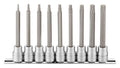 Teng Tools 3/8 Long TX Bit Socket Clip Rail Set 9 Pieces — M3809TX