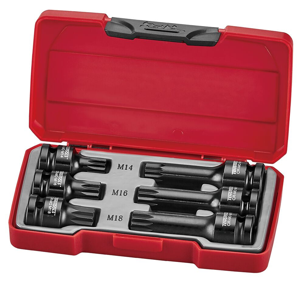 Teng Tools 1/2" XZN/Triple Square Impact Socket Set DIN 6 Pieces — T9206