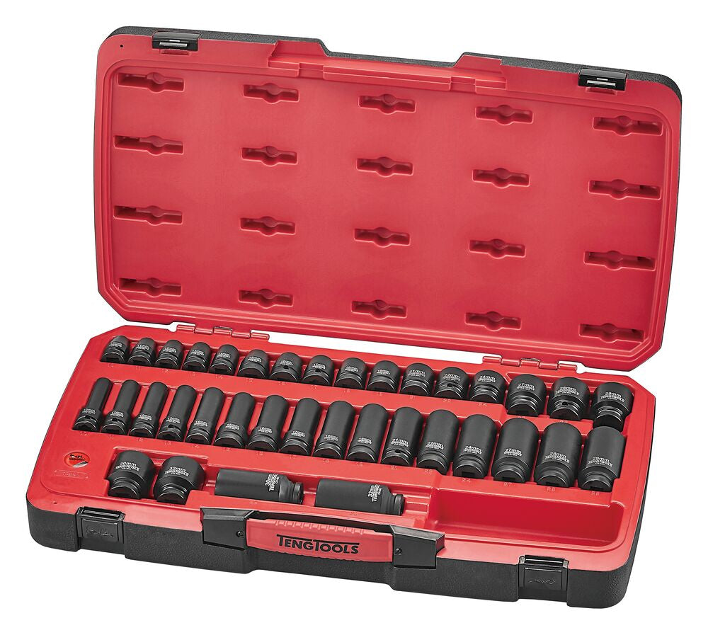 Teng Tools MECCA PRO 1/2" Impact Socket Set DIN 40 Pieces — T9240