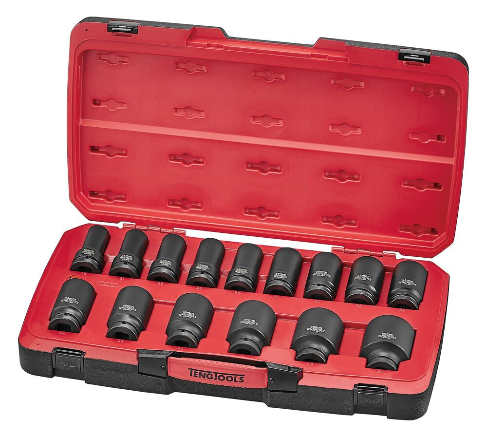Teng Tools MECCA PRO 3/4" Deep Impact Socket Set DIN 17 Pieces — T9417L
