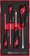 Screwdriver Set Flat FOAM1 4 Pieces