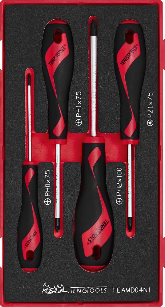 Screwdriver Set PH/PZ FOAM1 4 Pieces