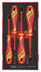 Juego de destornilladores aislados Teng Tools Ph/Pz espuma1 4 piezas — TEAMDV04N1