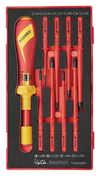 Teng Tools Juego de destornilladores dinamométricos aislados Foam1 de 9 piezas — TEAVSD09