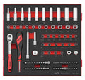 1/4 Socket Set 6 Pt FOAM2 89 Pieces