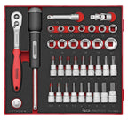 Juego de vasos Teng Tools 3/8, 6 caras, espuma FOAM2, 36 piezas — TED3836
