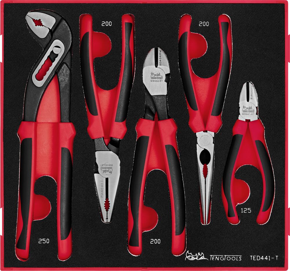 Plier Set TPR Grip FOAM2 5 Pieces