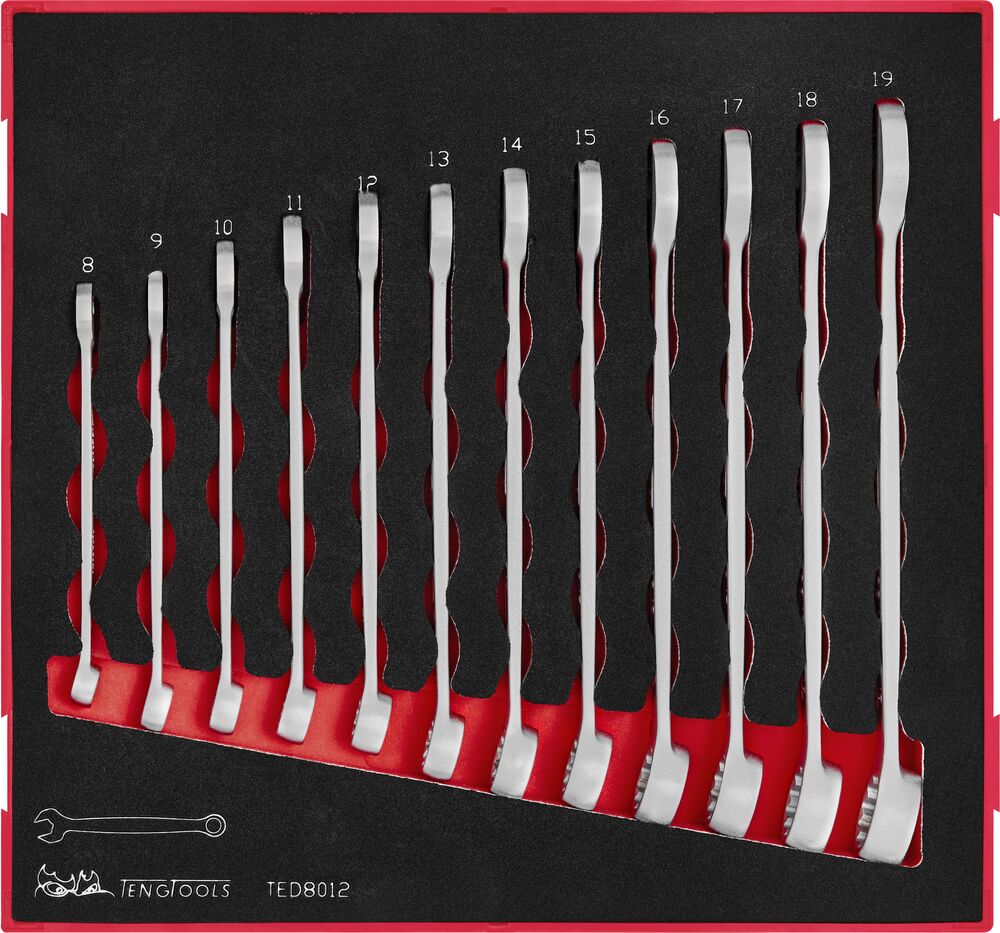 Combination Spanner Set Anti Slip FOAM2 12 Pieces