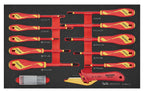 Teng Tools Juego de destornilladores y cuchillos aislados FOAM3 de 15 piezas — TEFMDV15