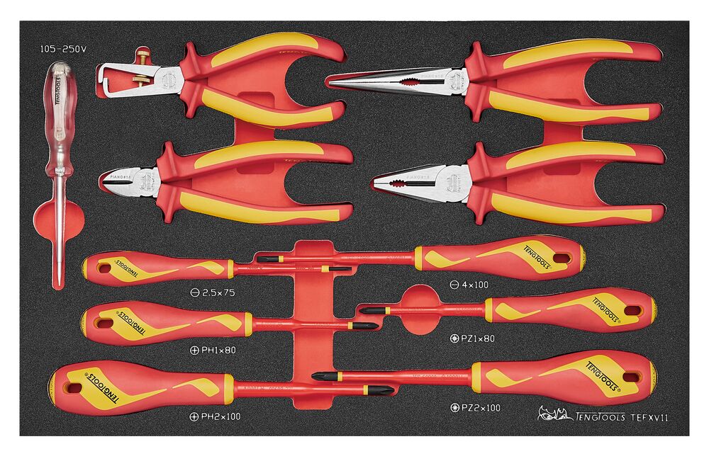 Insulated Plier & Screwdriver Set FOAM3 11 Pieces