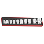 Juego de llaves de vaso Teng Tools 3/4 de 6 puntas FOAMX4 de 10 piezas — TEX3410