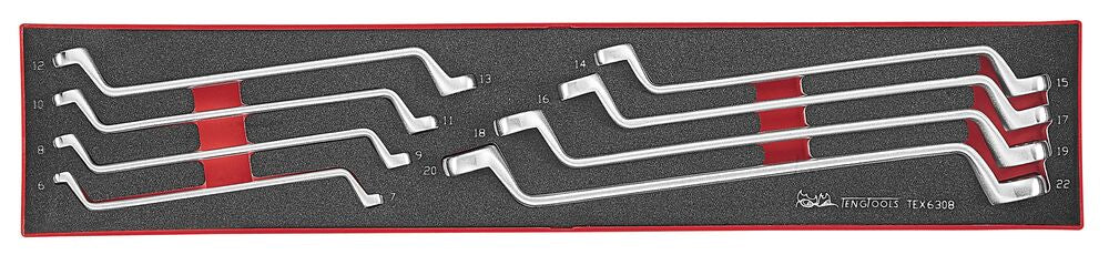 Double Ring Spanner Set FOAMX4 8 Pieces