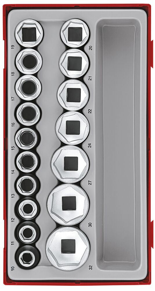 1/2 Socket Set 6 pt TT1 17 Pieces