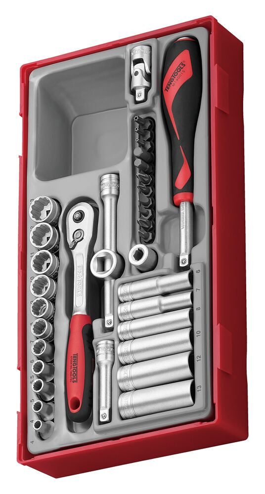 1/4 Socket Set 12 pt TT1 35 Pieces