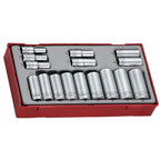 Juego de llaves de vaso Teng Tools de 3/8 y 12 caras, 16 piezas — TT381612